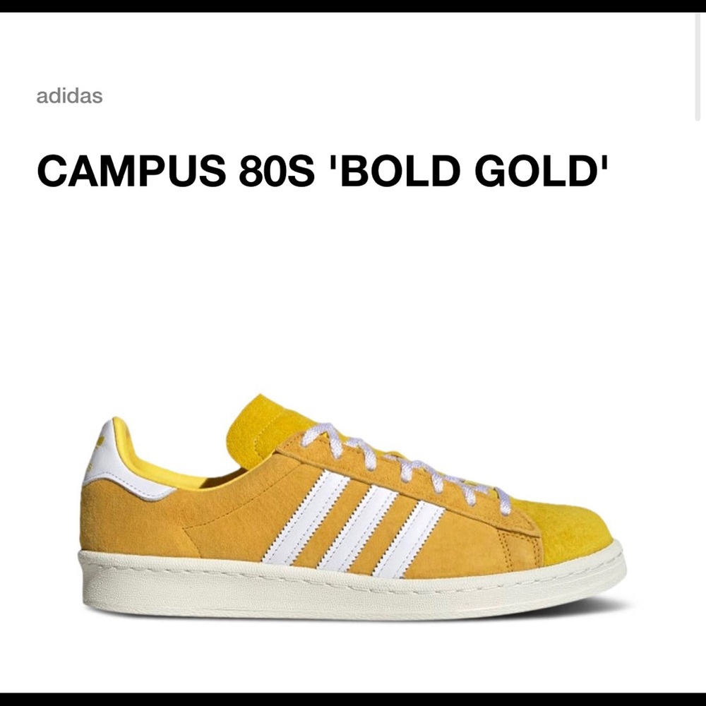 Adidas Campus 80’s Bold Gold Size 7 (M)